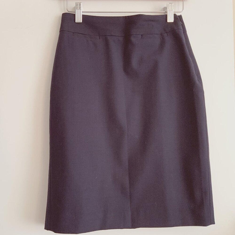 Banana Republic Navy Wool Blend Pencil Skirt - Size 0P